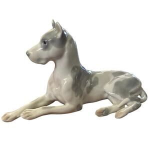 🐾 Lomonosov LFZ Porcelain Dog • Made in USSR • Red Mark • 10.5” Vintage Figurine